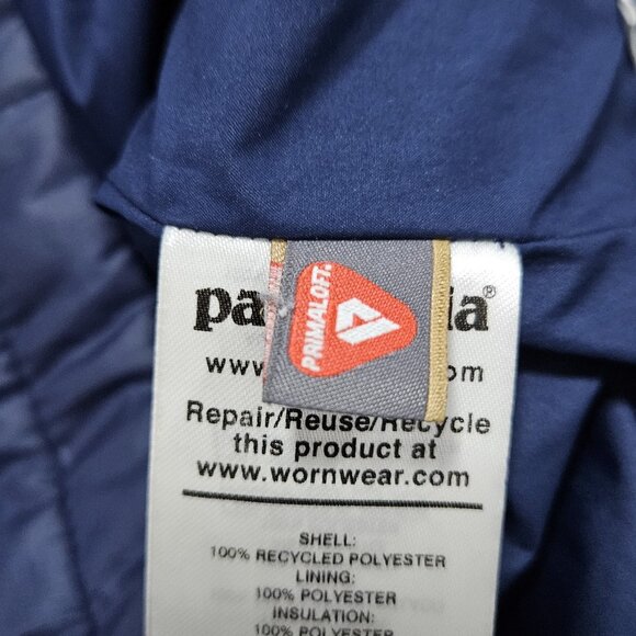 Patagonia Blue PrimaLoft Full Zip Insulated Zip Pockets Puffer Jacket Kids 10 M - Picture 15 of 16